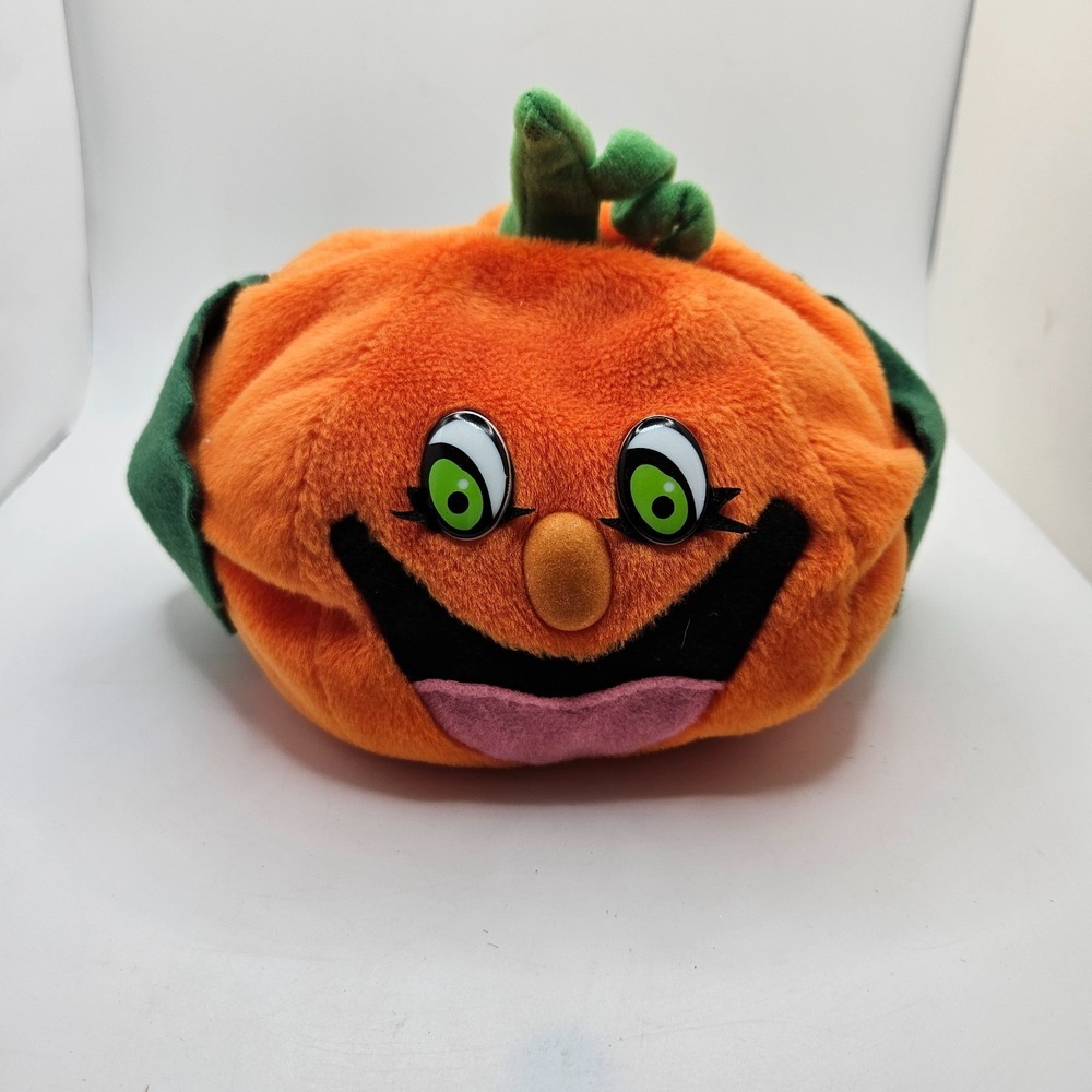 Vintage 1998 Kids Garden Babies Plumpy Pumpkin Plush Halloween Orange‎